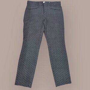 GAP patterned skinny ankle pants - black/gray geometric print (12R)